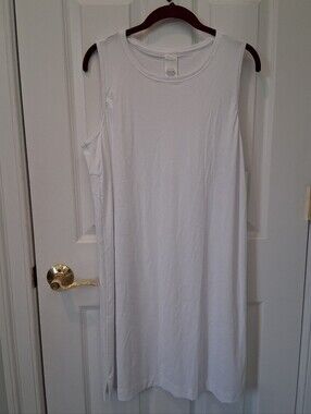 tek gear White Sleeveless Mesh Cover Up Dress
